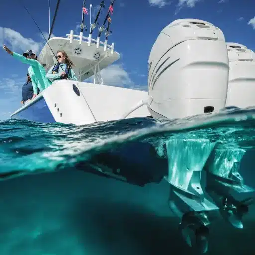 the best way to prevent striking a swimmer with a moving boat propeller