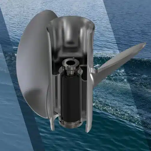 spun prop or lower unit